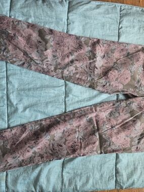 Pilcro and the Letterpress Pink Floral Skinny Jeans